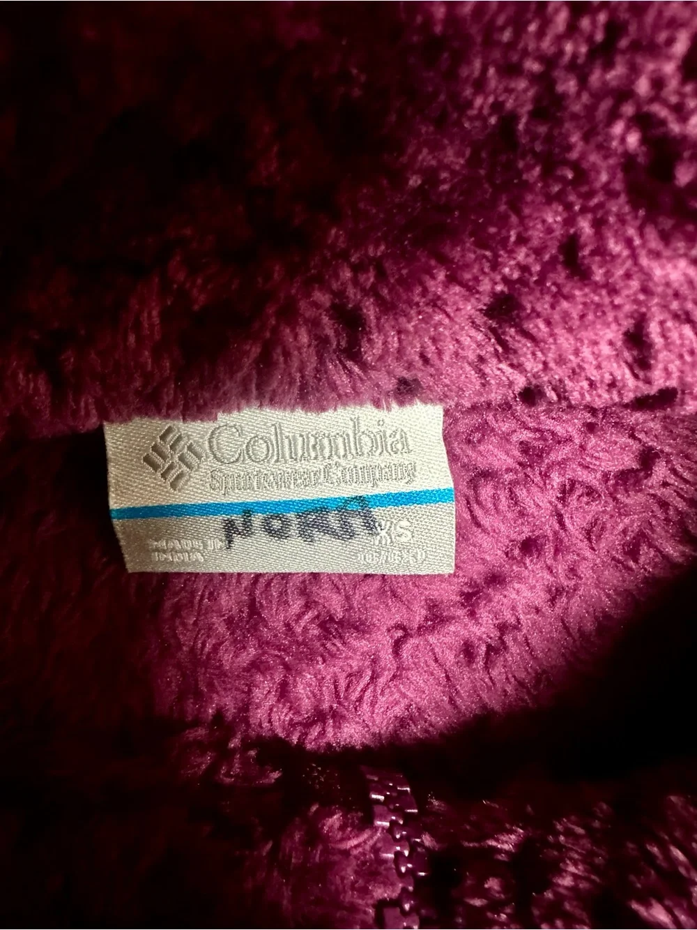 Columbia XS 6 Kids' Plush Fleece Jacket - Purple - Picture 4 of 7